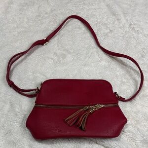 Elegant Red Tassel Women's Bag